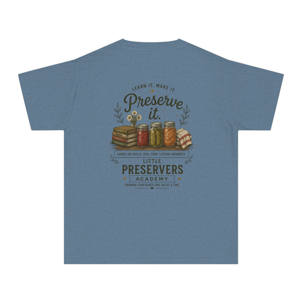 Youth Tee — "Preserve It" Little Preservers Academy Jam & Canning Design
