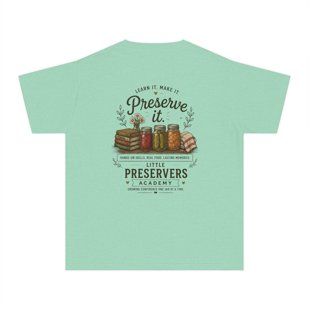 Youth Tee — "Preserve It" Little Preservers Academy Jam & Canning Design